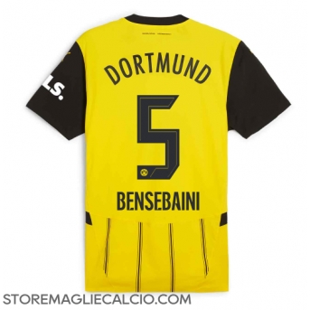 Borussia Dortmund Ramy Bensebaini #5 Maglia Gara Casa Repliche 2024-25 Maniche Corte